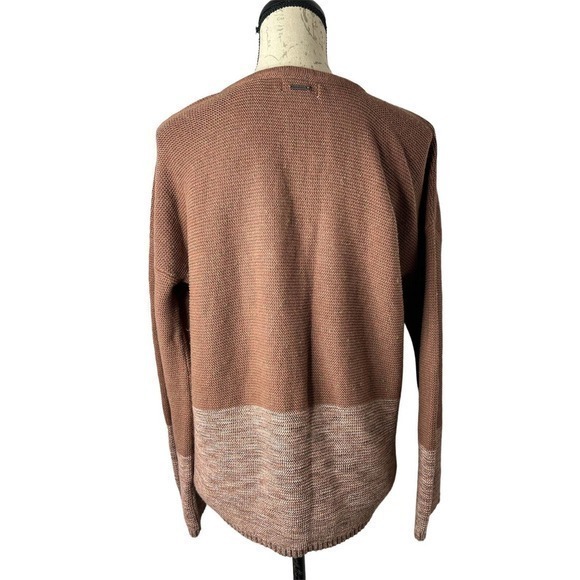 Prana Crystal Beach Sweater in Terra Cotta Color Kangaroo Pocket Sz S - Picture 4 of 6